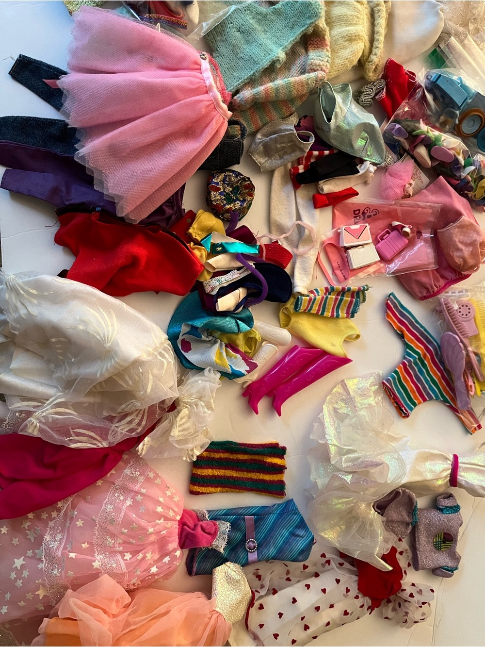 Vintage Barbie Clothes + Ken carry case